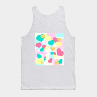 Hearts pastel gold Tank Top